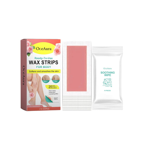 Body wax strips hair removal 20 pack — legs bikini face and underarms