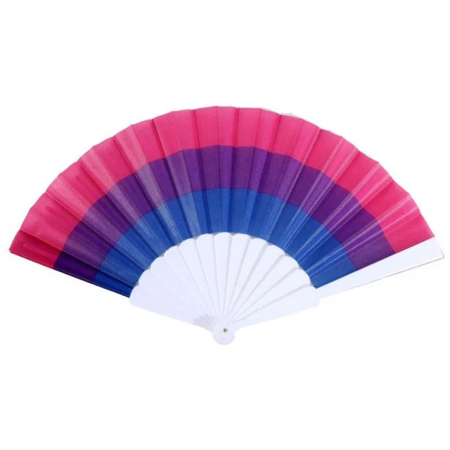 Bisexual Pride Flag Handheld Fan 💗💜💙 | LGBTQ+ Pride Parade Accessory