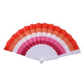 Lesbian Pride Flag Handheld Fan 🧡🤍💗 | LGBTQ+ Pride Parade Accessory