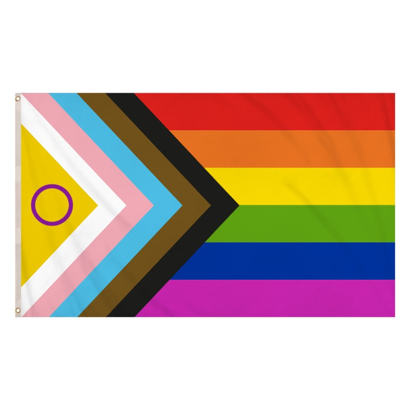 Progress Pride Flag 5ft x 3ft 🏳️‍🌈 | LGBTQ+ Rainbow Flag | Conexion