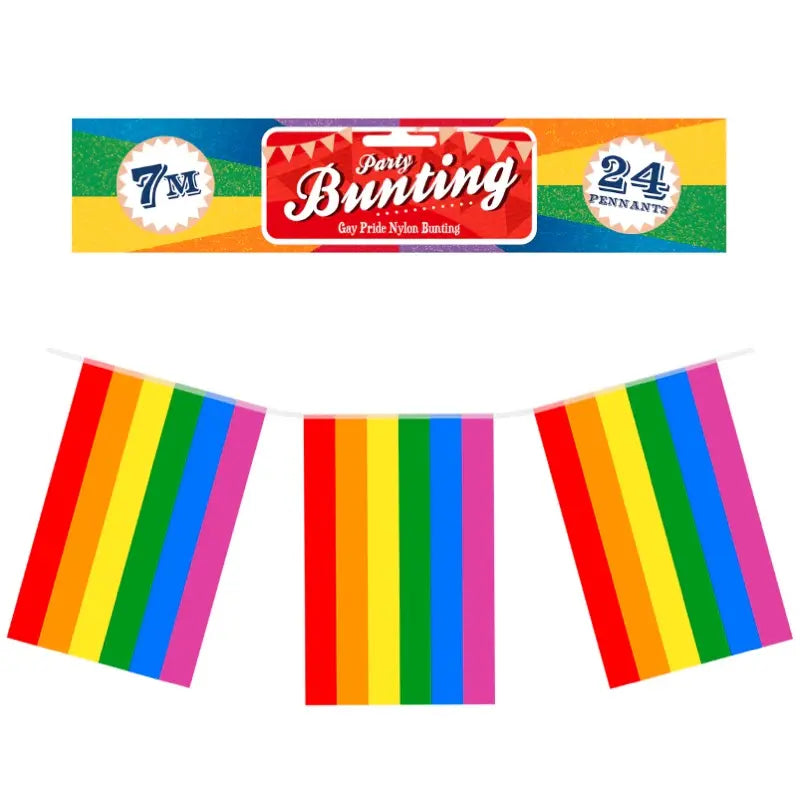 Rainbow Pride Flag Bunting 23ft 🌈 | LGBTQ+ Party Decoration
