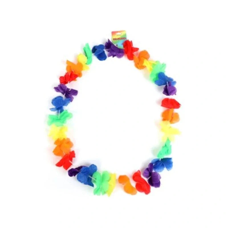 Rainbow Pride Hawaiian Lei 🌈 | LGBTQ+ Party Accessory