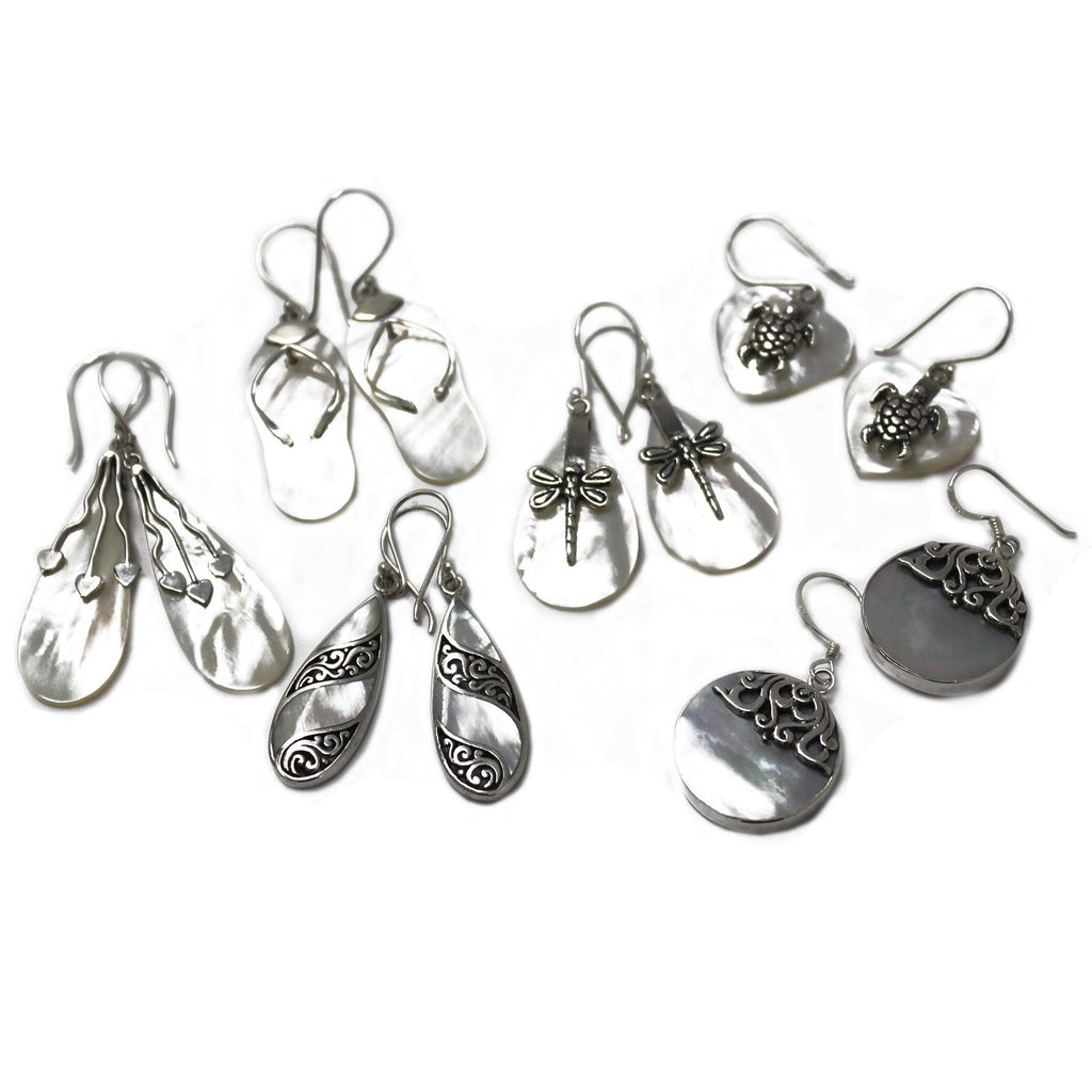 Shell & Silver Earrings | Teardrop MOP | Handcrafted 925 Silver