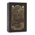 Gold Foil Tarot Set black textured luxury gift box with gold foil The Fool artwork UK