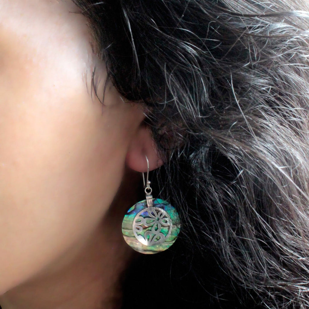 Shell & Silver Earrings | Dragonflies MOP | Handcrafted 925 Silver