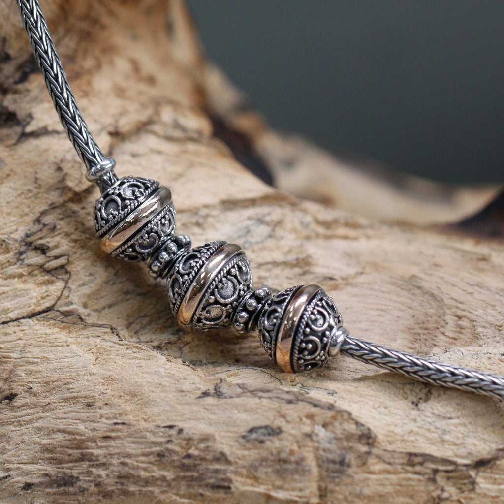 Bali Tri Necklace - 18k Gold & 925 Silver | Exotic Mystic Jewellery