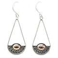 Silver & Gold Drop Earrings | 18k Gold 925 Silver | Hook Fitting | Gift Boxed