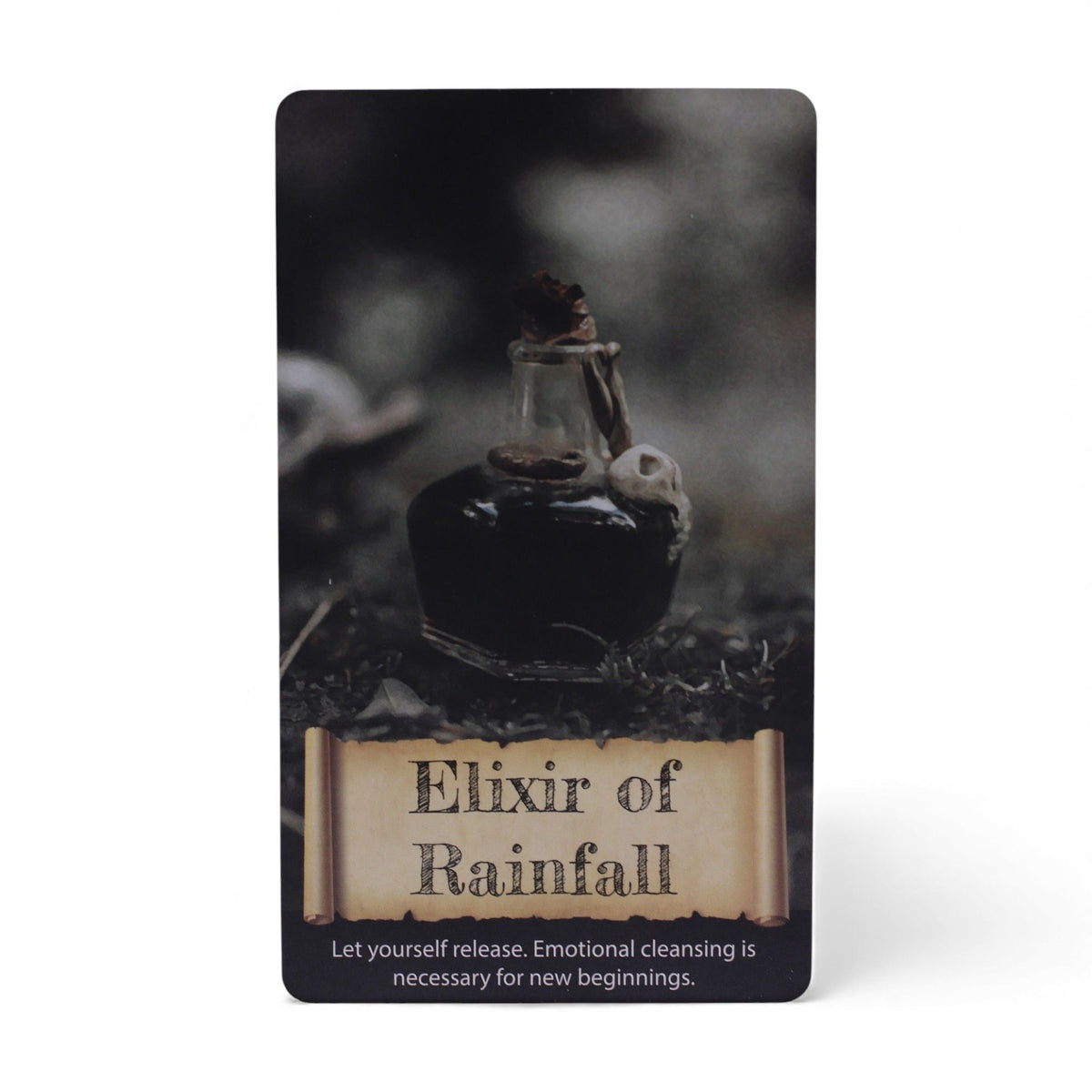 Crystals & Elixirs oracle card dark moody crystal image healing deck