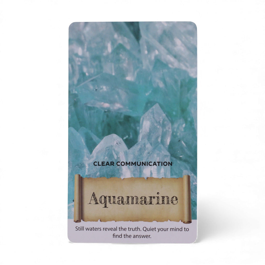 Crystals & Elixirs oracle cards teal blue crystal card spiritual deck