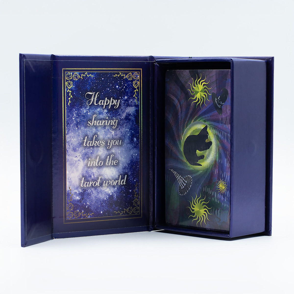 Witch Tarot deck box front purple foil witch themed illustration UK