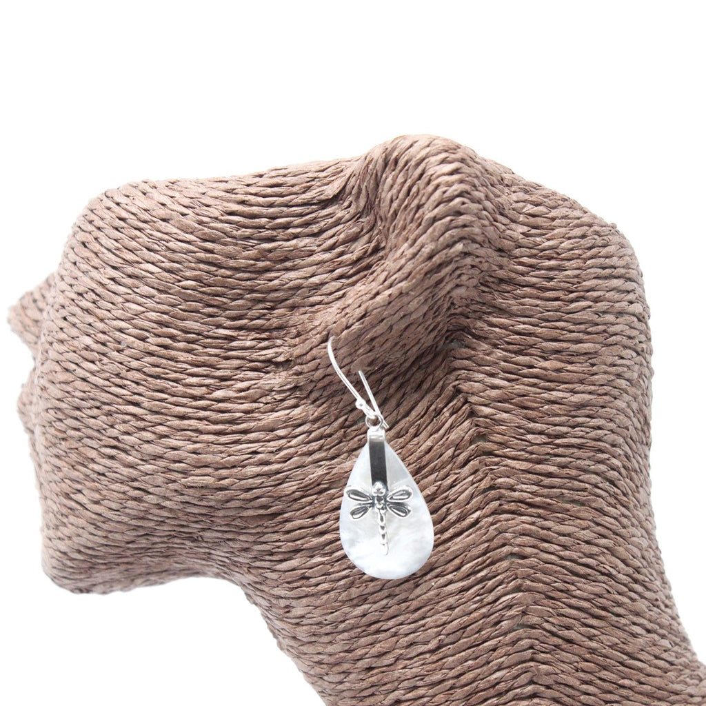 Shell & Silver Earrings | Dragonflies MOP | Handcrafted 925 Silver