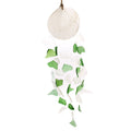 Copis & Glass Drop Wind Chime - Green & White