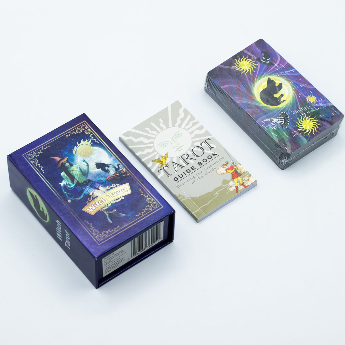 Witch Tarot Card Set 78 cards purple foil guidebook decorative gift box