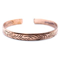 Copper Tibetan Bracelet | Slim Tribal Swirls | Handcrafted in Nepal