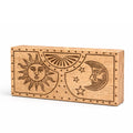 Sun and Moon carved crystal and stone box celestial wooden trinket box witchcraft gift