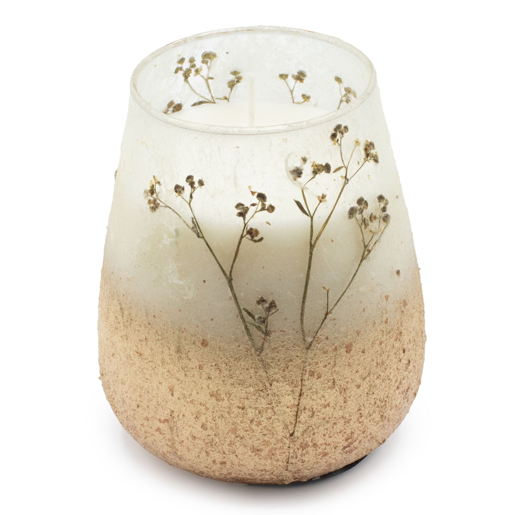 Wildlight Woods Small Glass Jar Candle | Botanical Dried Flower Design