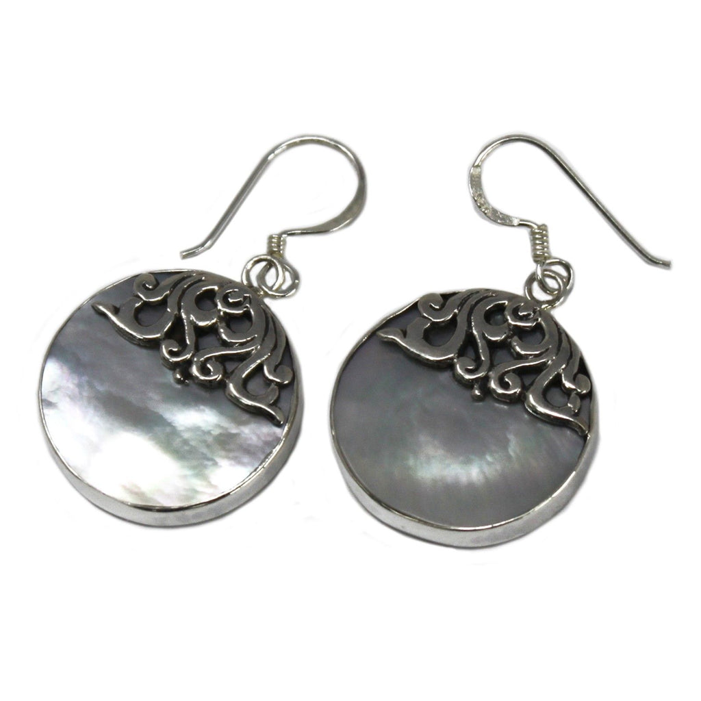 Shell & Silver Earrings | Classic Disc MOP | Handcrafted 925 Silver