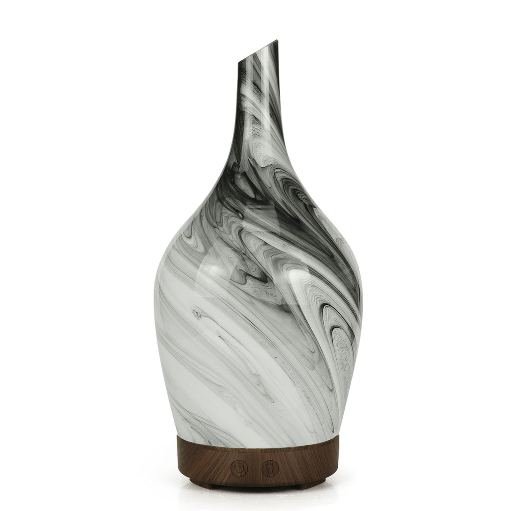 Glass Abstract Grey Aroma Atomiser | USB Ultrasonic Diffuser