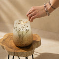 Wildlight Woods Small Glass Jar Candle | Botanical Dried Flower Design