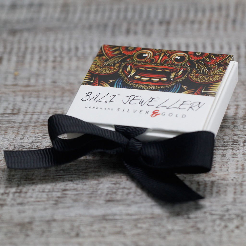 Bali Square Drop Pendant - 18k Gold & 925 Silver | Exotic Mystic Jewellery