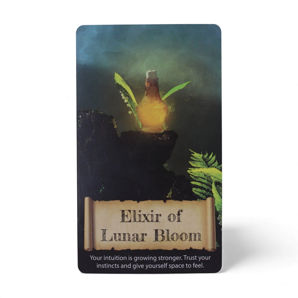 Crystals & Elixirs oracle cards close-up individual card healing crystal artwork spiritual gift