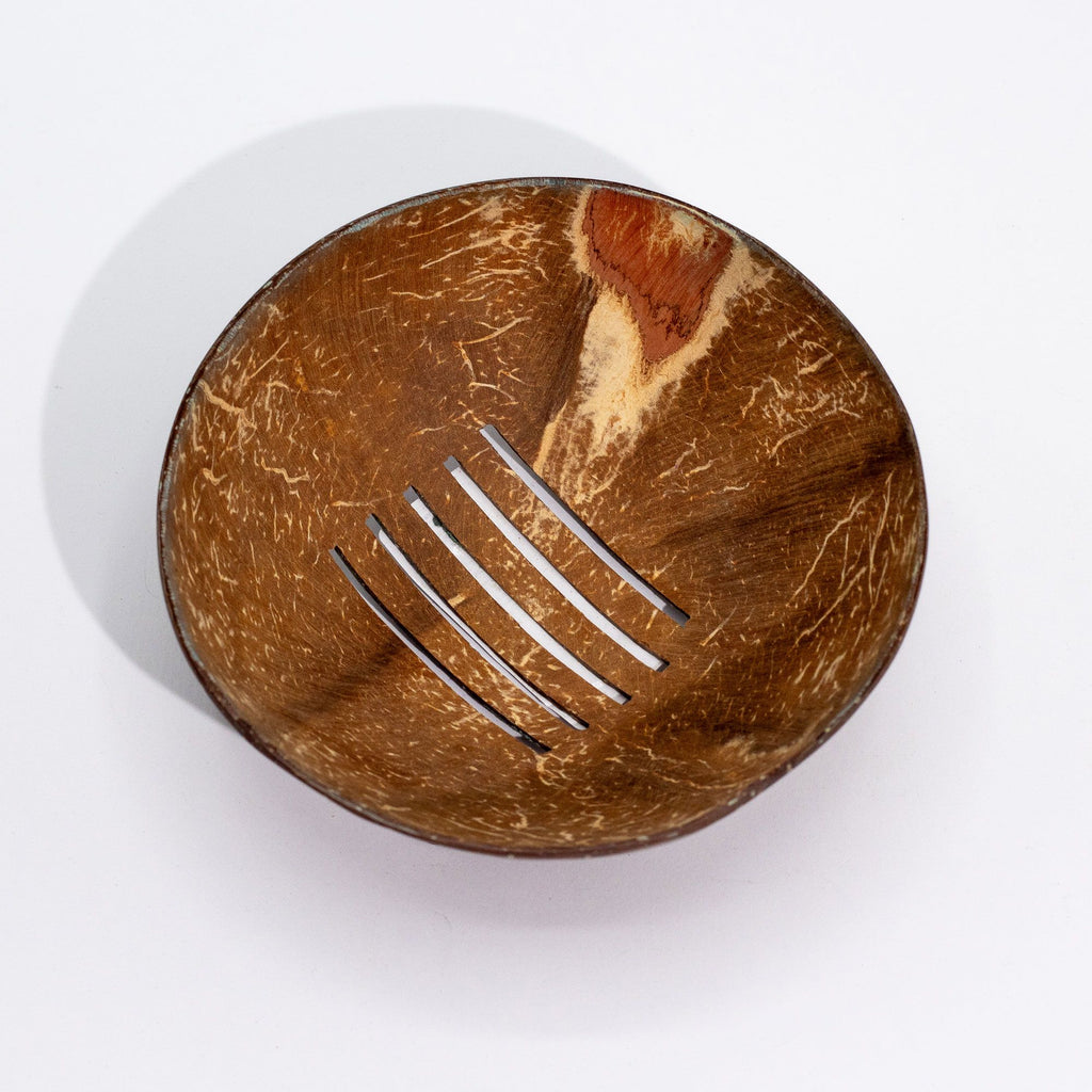 Natural Coconut Shell Soap Dish | Round | Eco-Friendly | 11cm