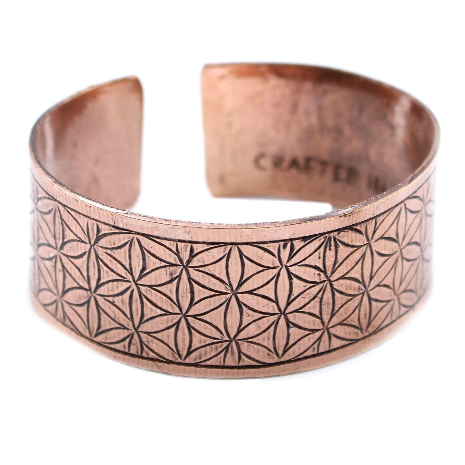 Copper Tibetan Bracelet | Flower of Life | Sacred Geometry Wellness Jewellery