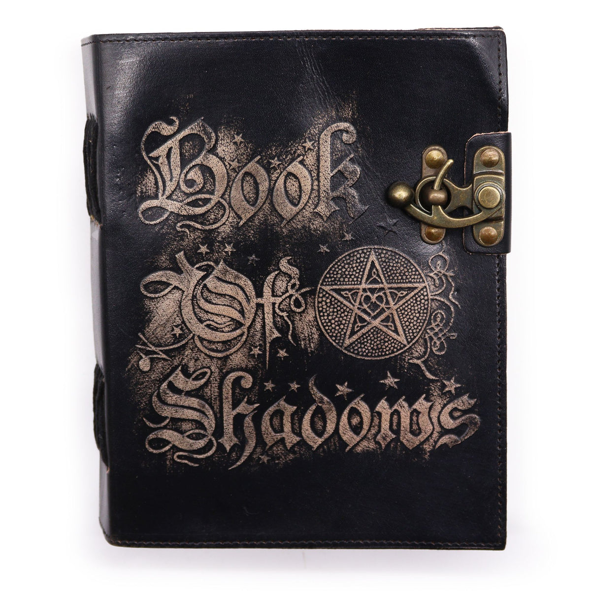 Book of Shadows 200 deckle-edged pages leather cover witchcraft journal spell book