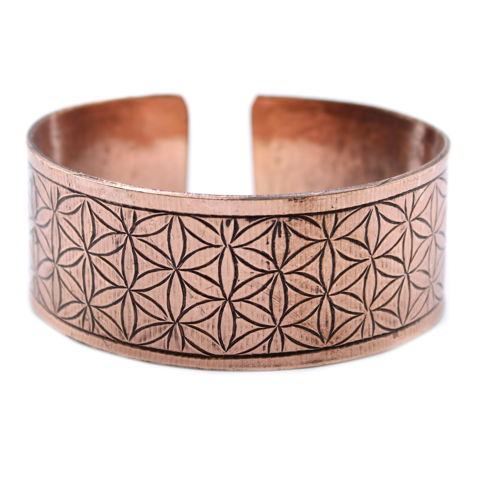 Copper Tibetan Bracelet | Flower of Life | Sacred Geometry Wellness Jewellery