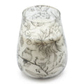 Drawn by Flame Tall Glass Jar Candle | Floral Bird Illustration Design