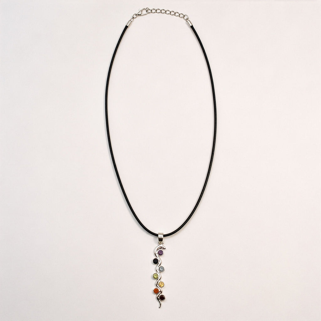 Devotional Pendant - Silver Plated (45cm Cord) - Snake Chakra