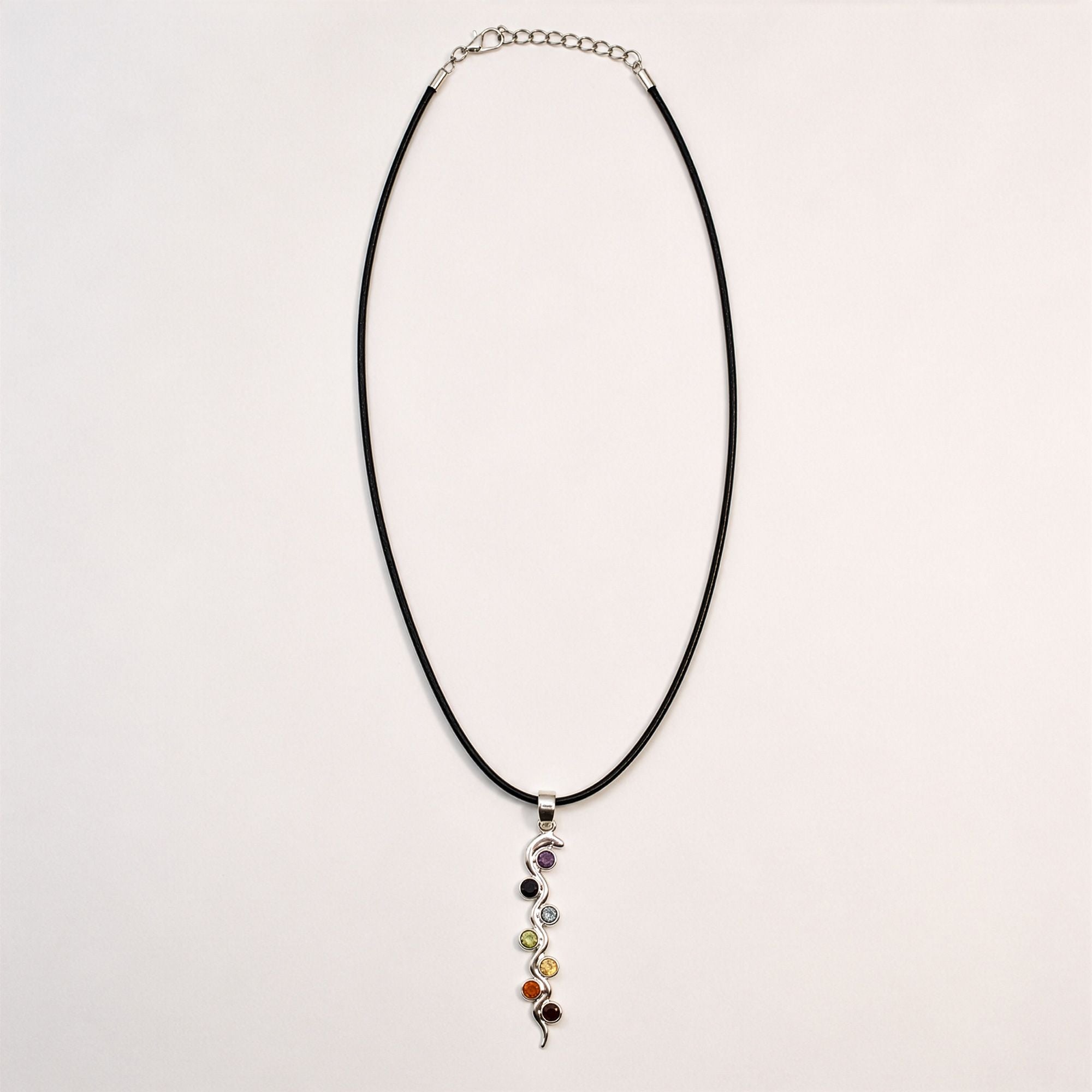 Devotional Pendant - Silver Plated (45cm Cord) - Snake Chakra