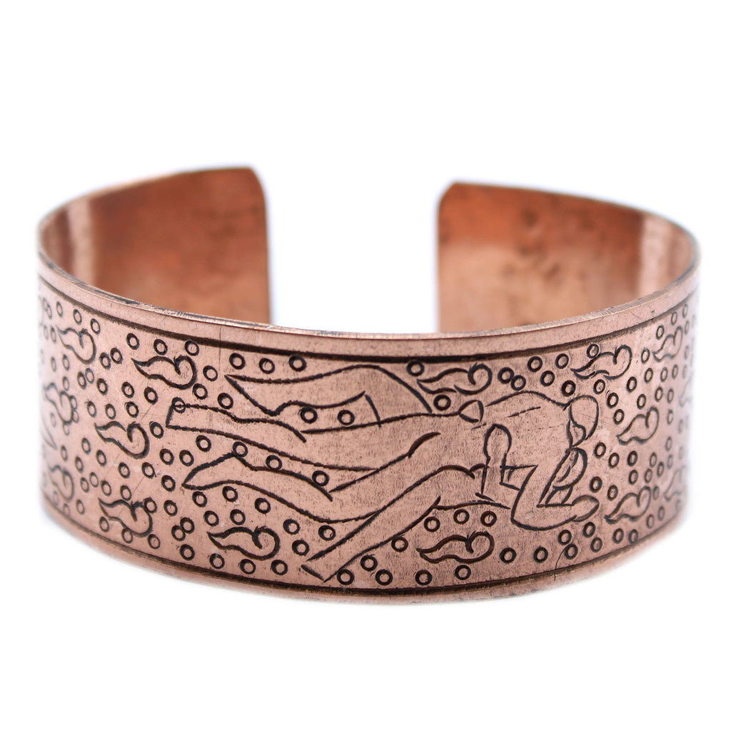 Copper Tibetan Bracelet | Kamasutra Design | Handcrafted Wellness Jewellery