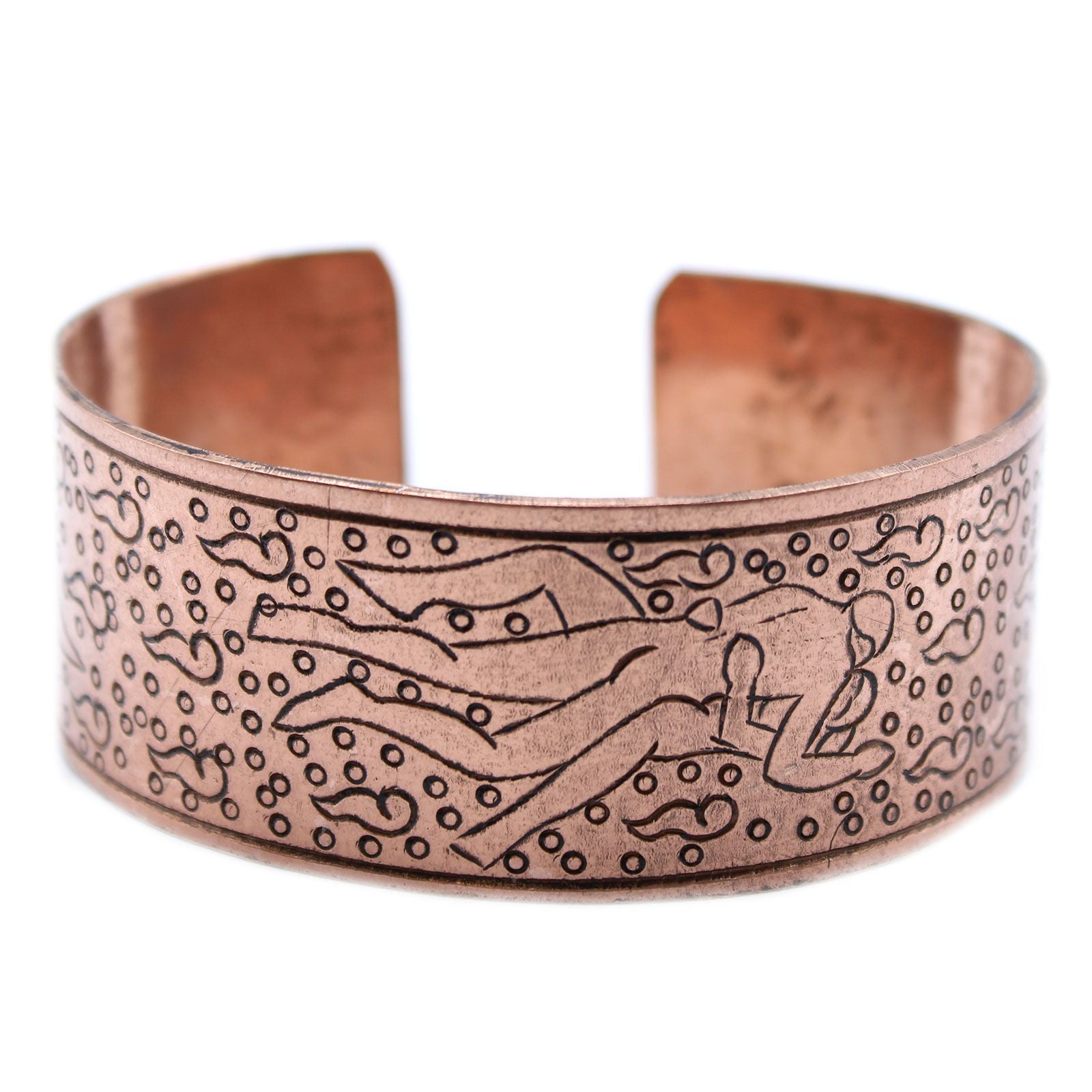 Copper Tibetan Bracelet | Kamasutra Design | Handcrafted Wellness Jewellery