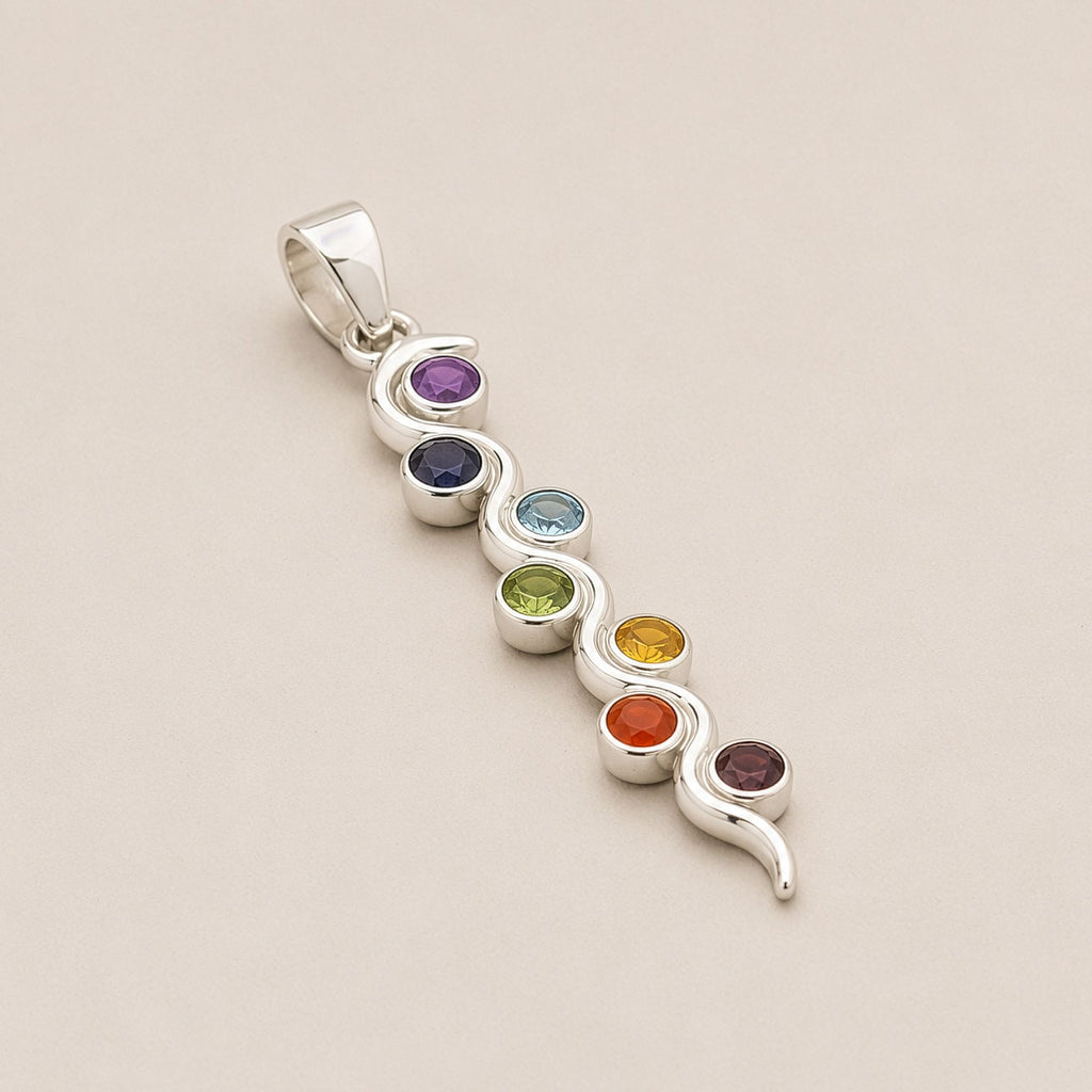 Devotional Pendant - Silver Plated (45cm Cord) - Snake Chakra