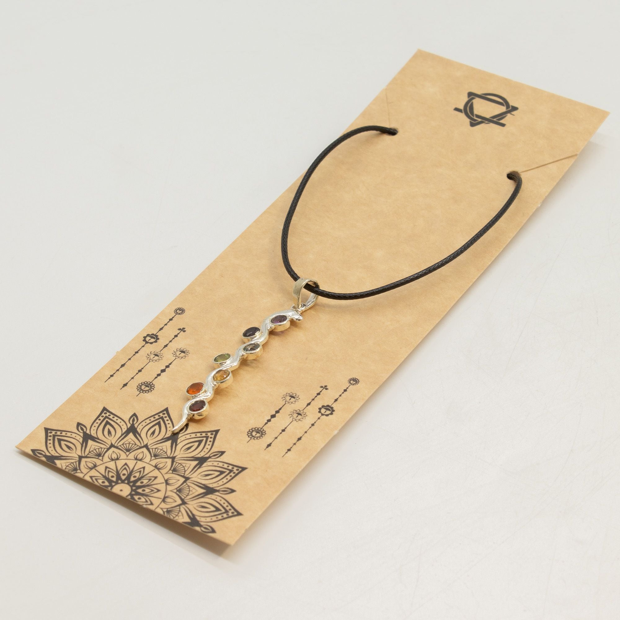 Devotional Pendant - Silver Plated (45cm Cord) - Snake Chakra