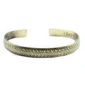 Brass Tibetan Bracelet | Slim Tribal Leaf | Handcrafted in Nepal