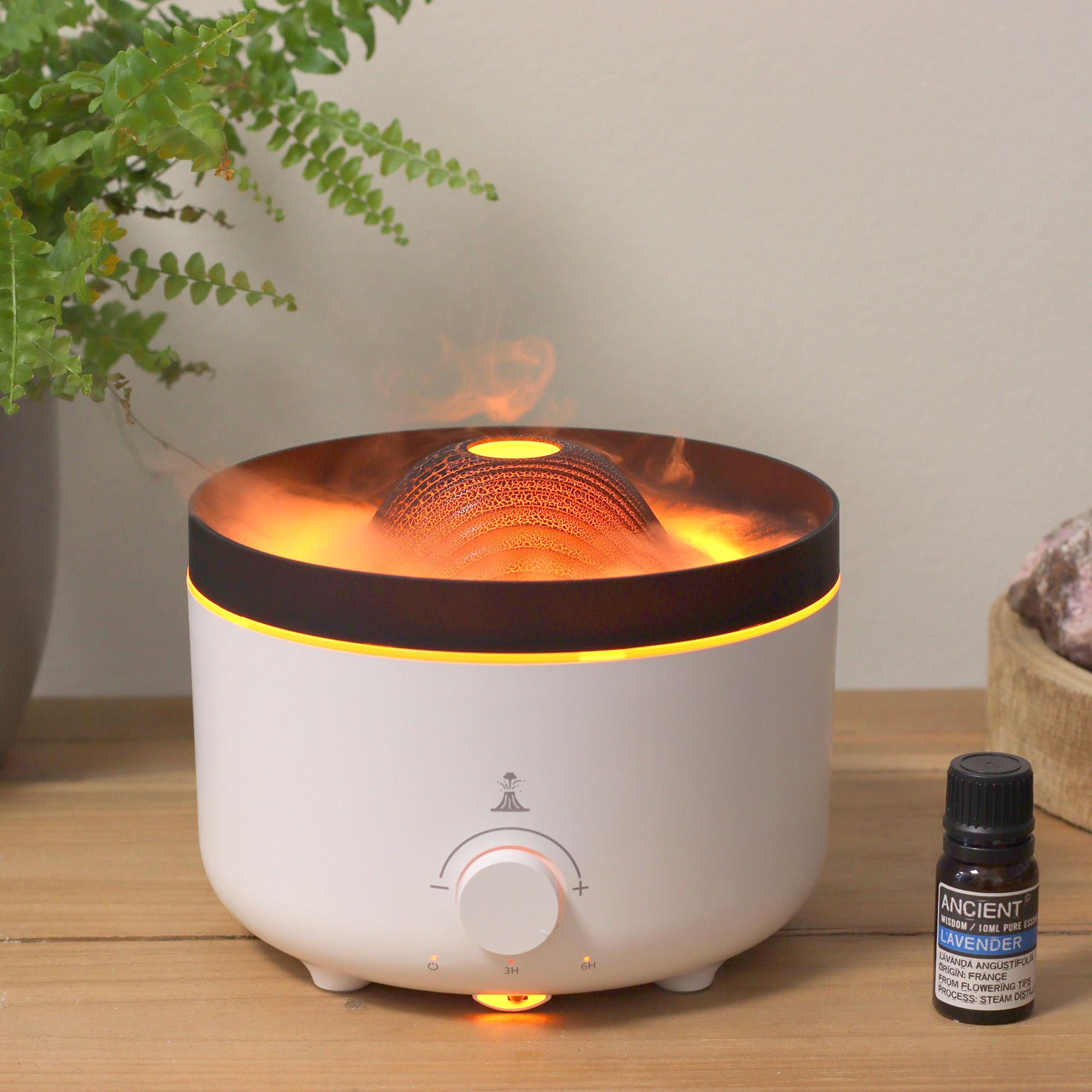Large Volcano Effect Aroma Diffuser | 560ml Plug-In Ultrasonic