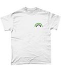 Aromantic Rainbow T-Shirt 💚🤍 | LGBTQ+ Pride Clothing | Aromantic Pride Gift