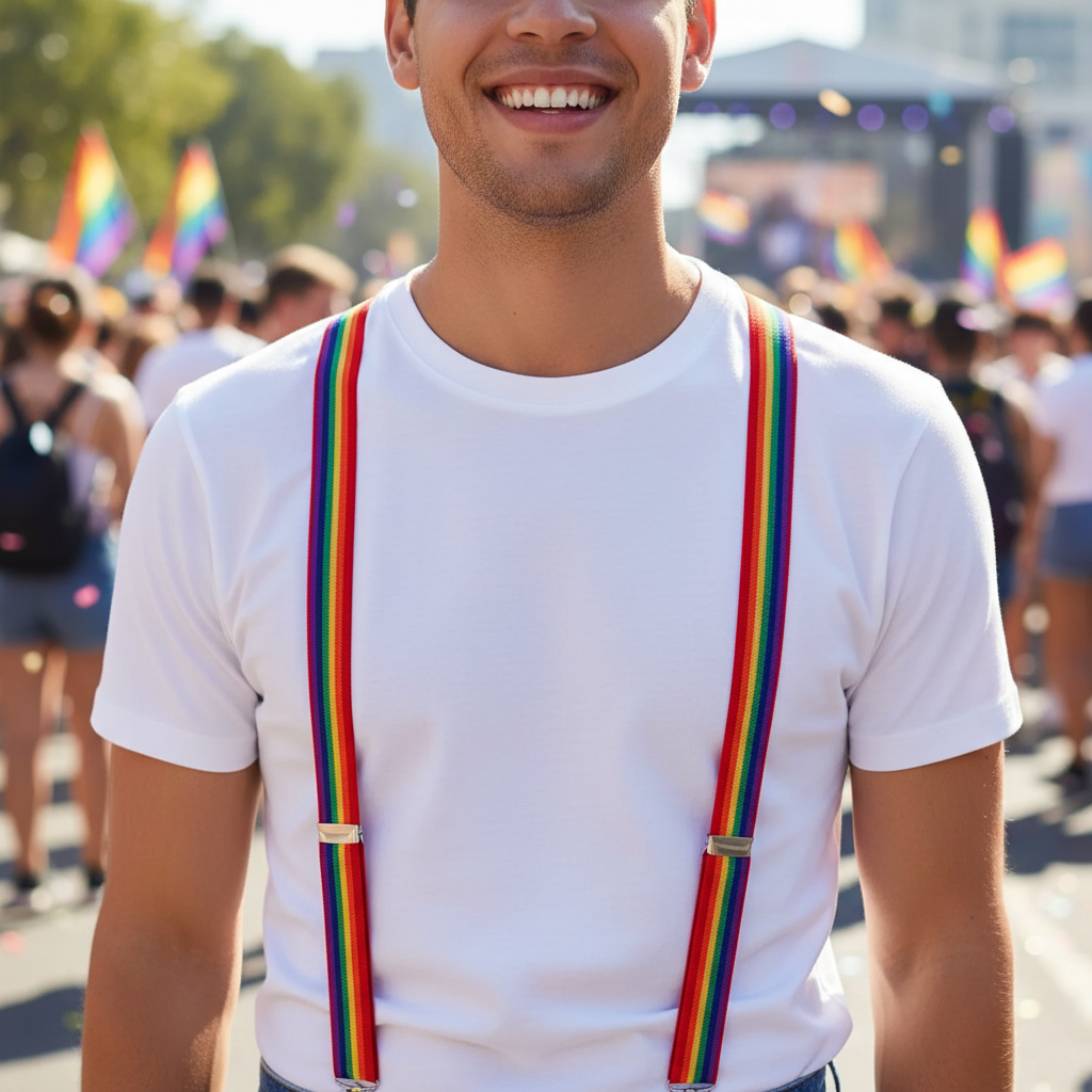 Rainbow Pride Braces/Suspenders 🌈 | LGBTQ+ Festival Accessory
