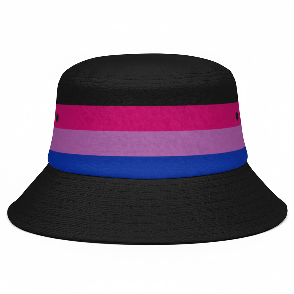 Bisexual Pride Bucket Hat 💗💜💙 | Pink Purple & Blue LGBTQ+ Hat