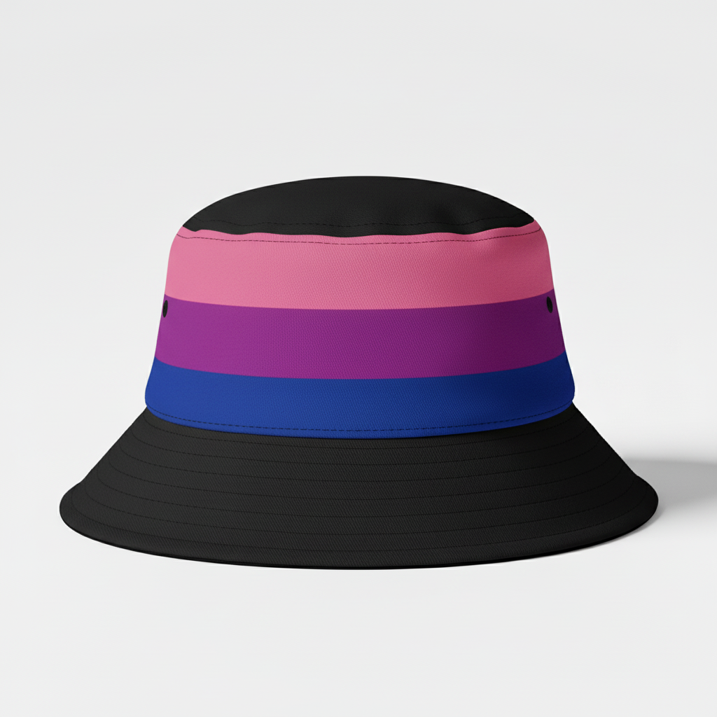 Bisexual Pride Bucket Hat 💗💜💙 | Pink Purple & Blue LGBTQ+ Hat