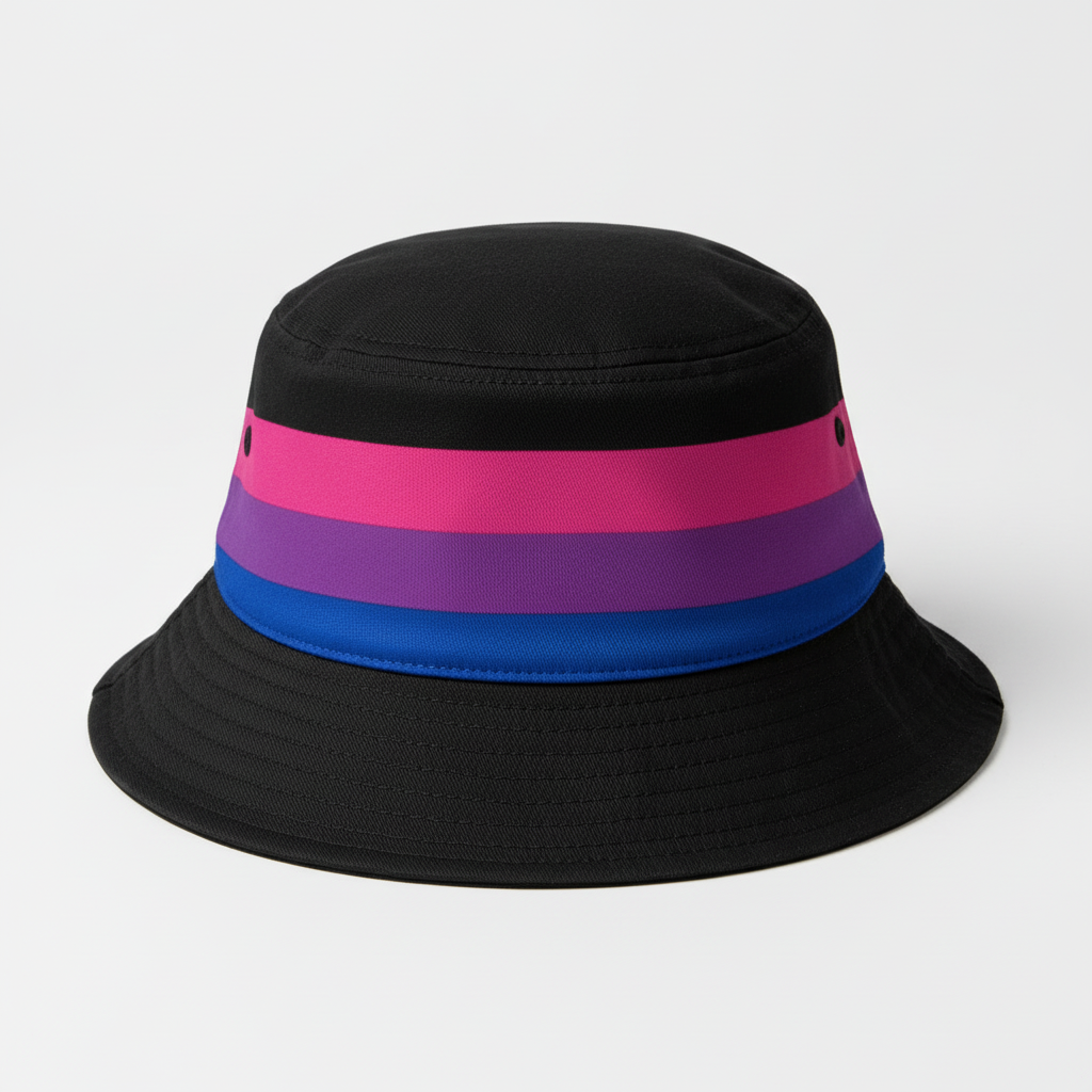 Bisexual Pride Bucket Hat 💗💜💙 | Pink Purple & Blue LGBTQ+ Hat