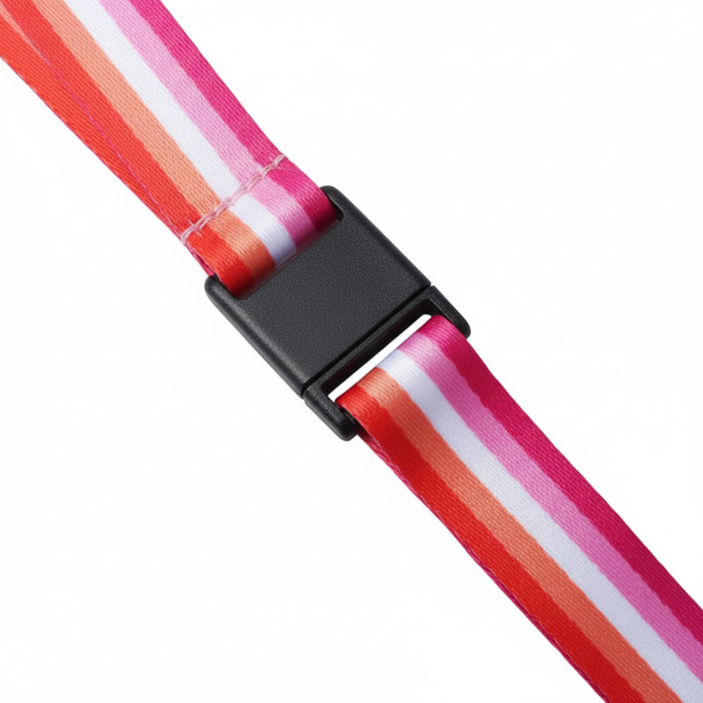 Lesbian Pride Flag Lanyard 🧡🤍💗 | LGBTQ+ Rainbow Neck Strap