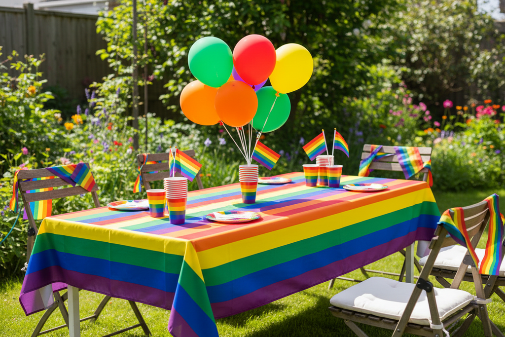 Rainbow Pride Tablecloth - Outdoor Party